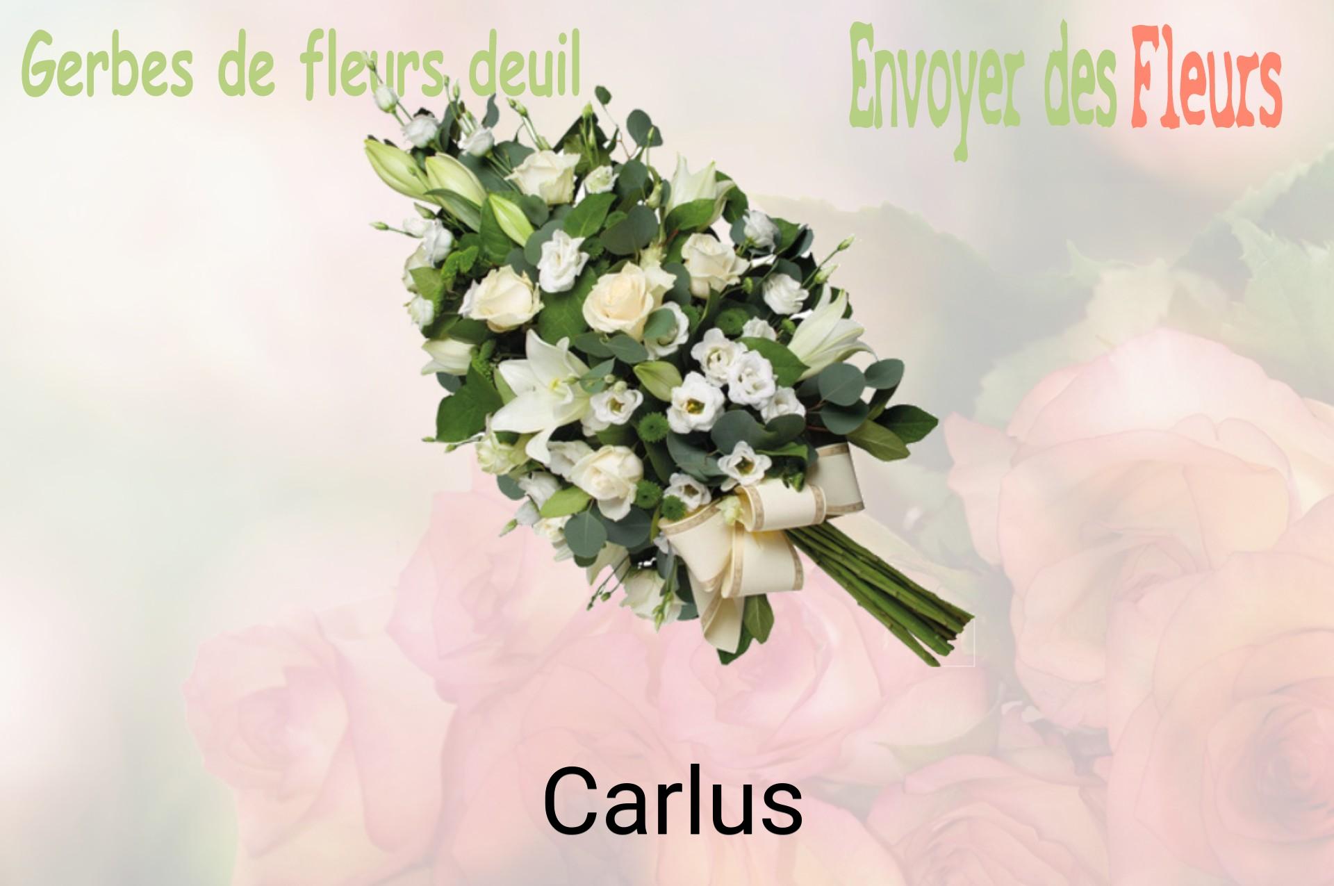 Gerbe de fleurs de deuil livrée à Carlus